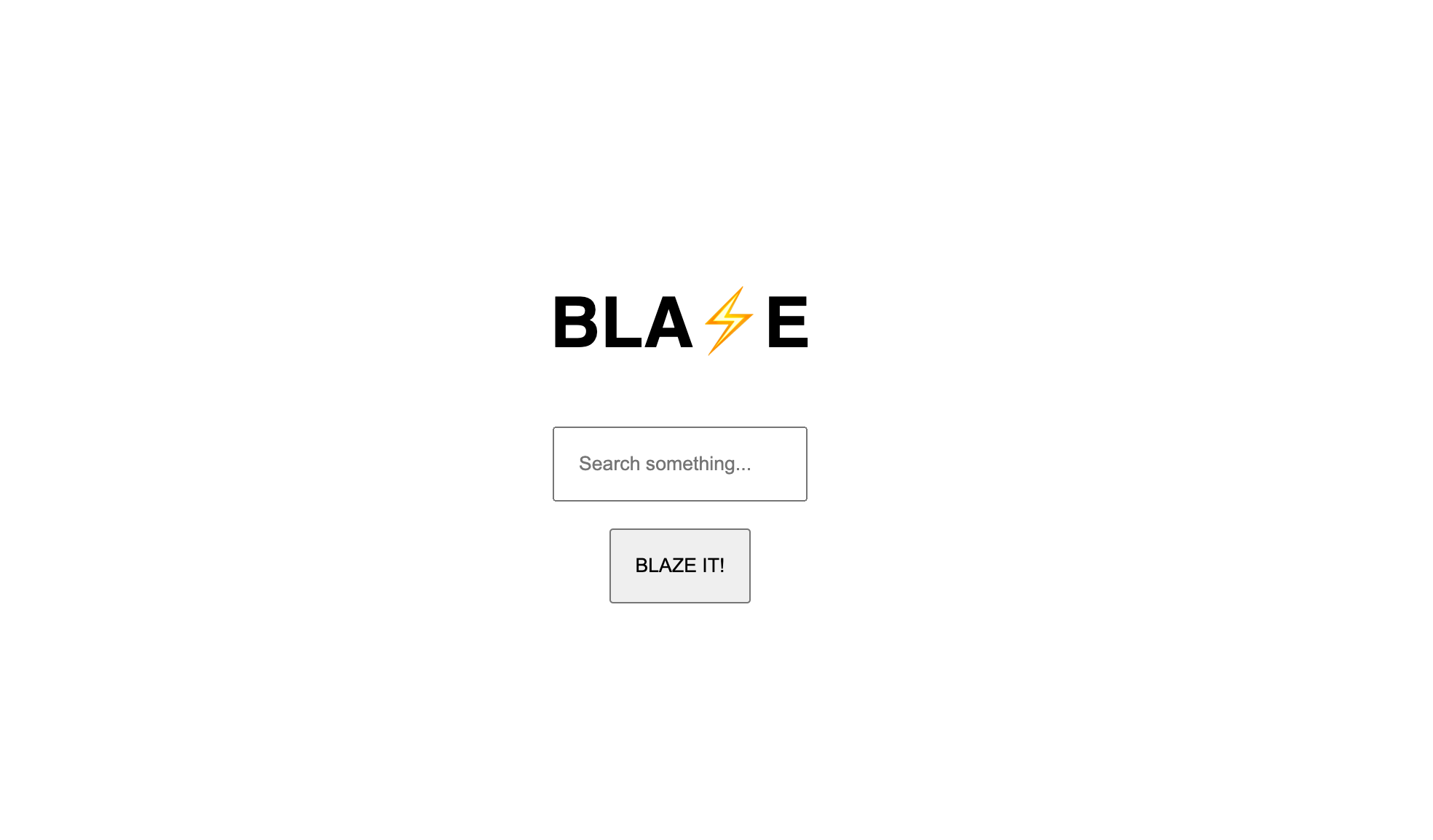 home page of blaze