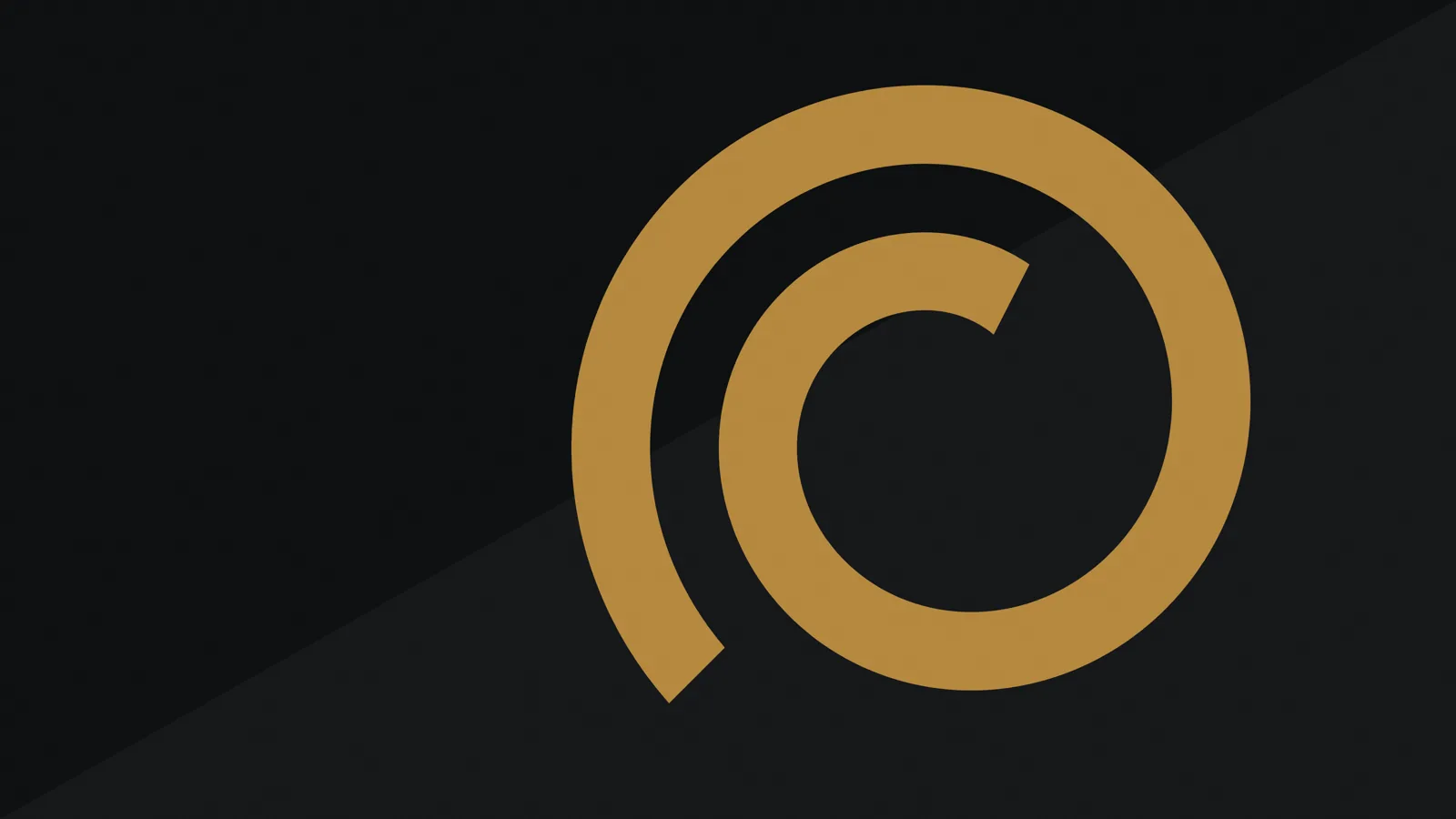 Bisect ink — Solid brass mark, one bisecting line.
