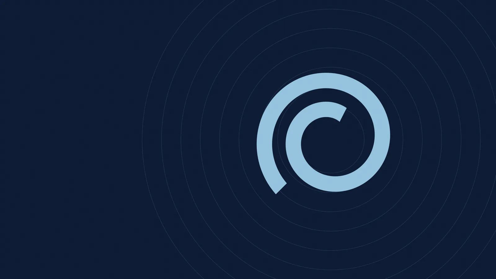 Orbit blue — Pale mark with orbit rings, navy.