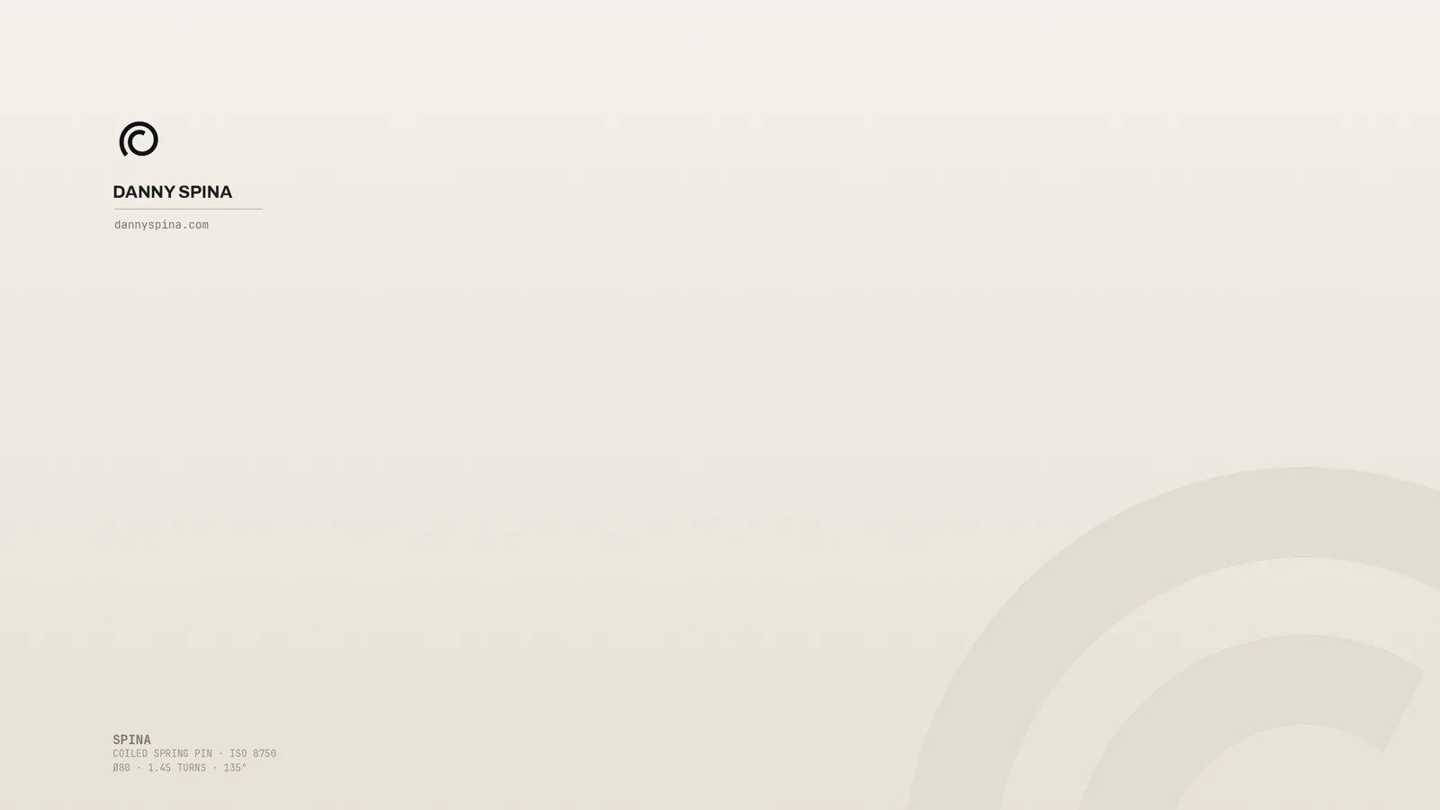 Light — Grey arc on ivory.