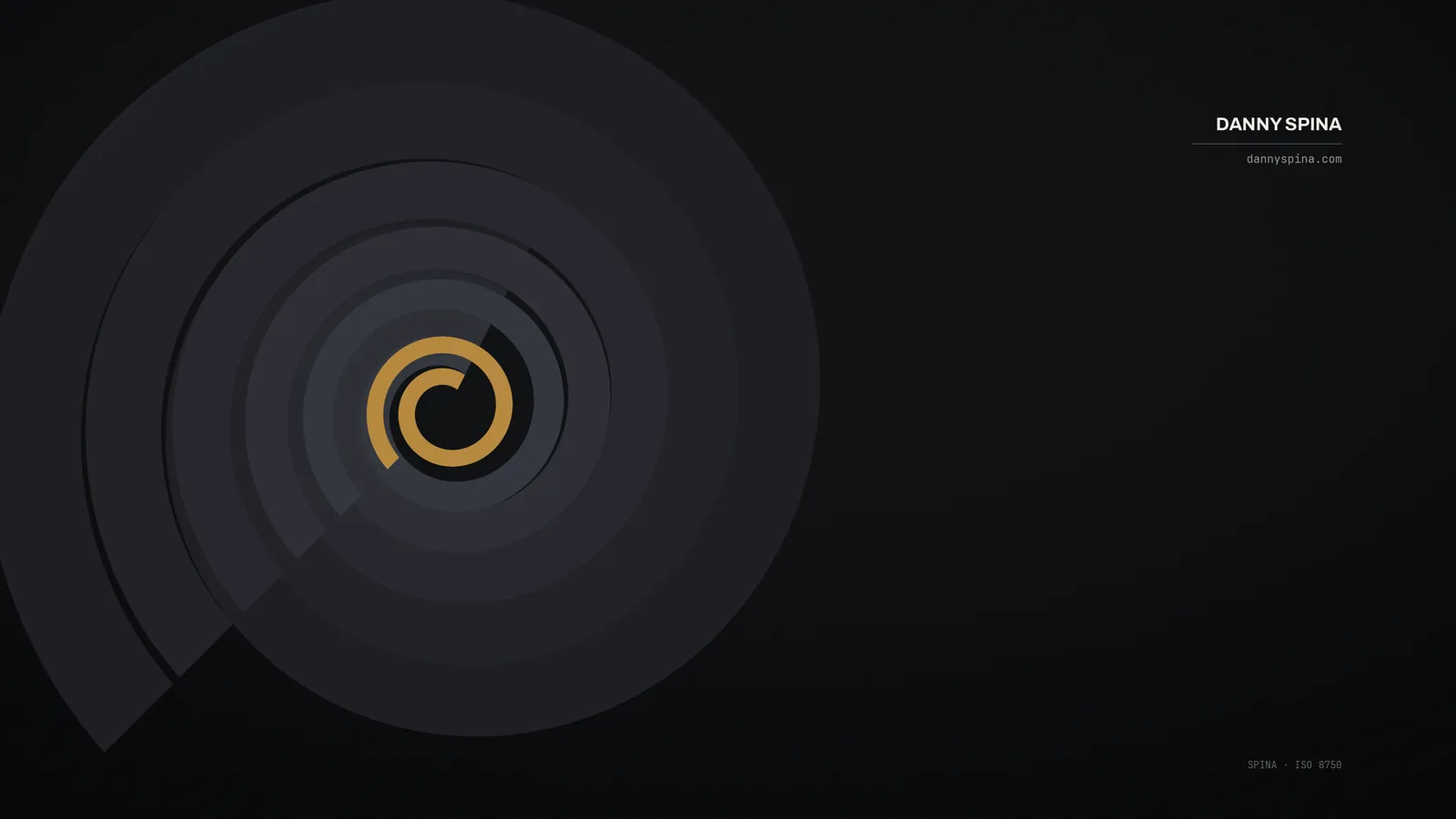 Echo — Concentric echoes of the spiral, brass core.