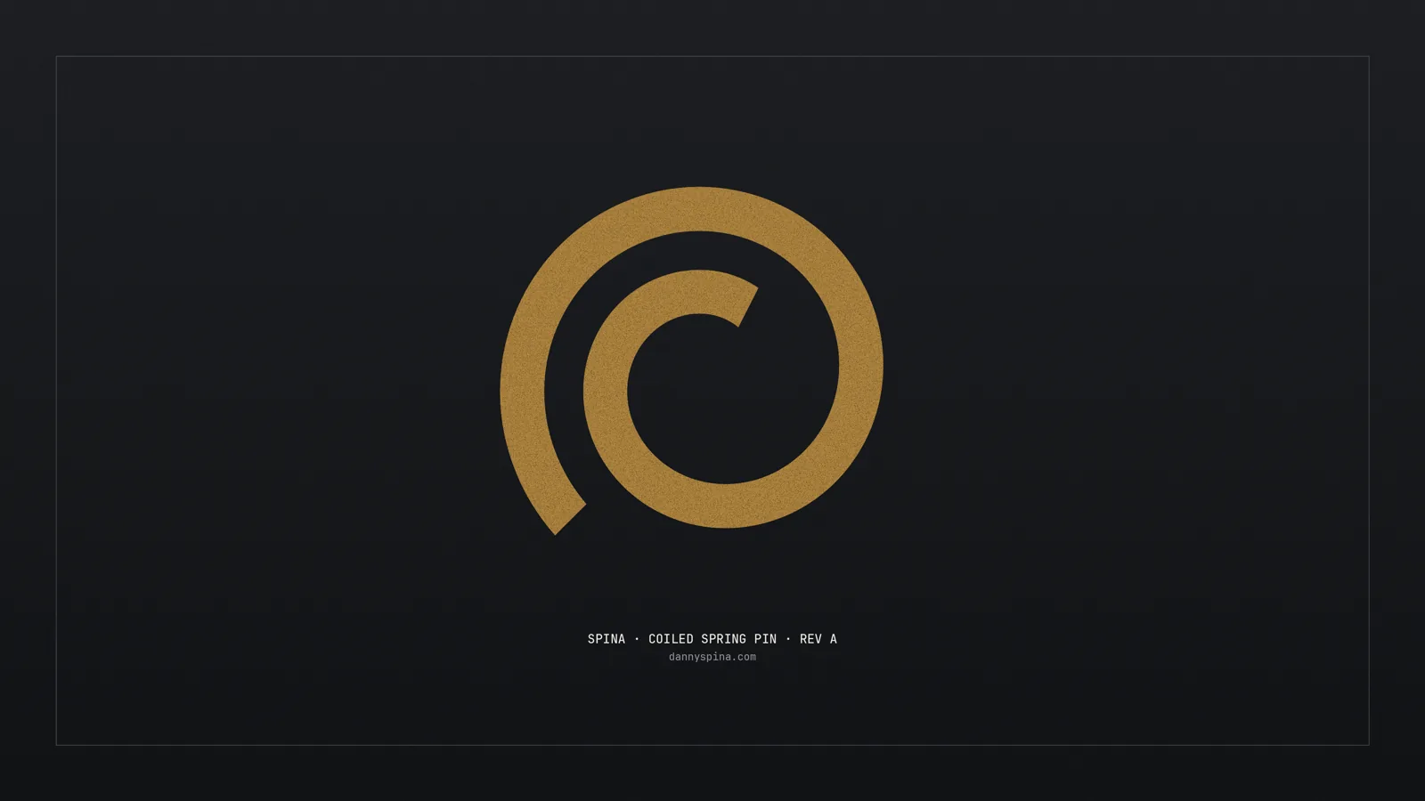 Print — Framed plate: coiled spring pin, REV A.