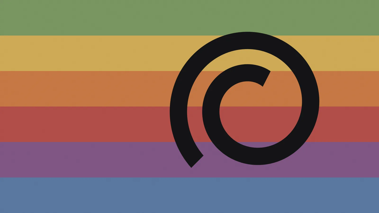 Apple muted — The '77 stripes, faded.