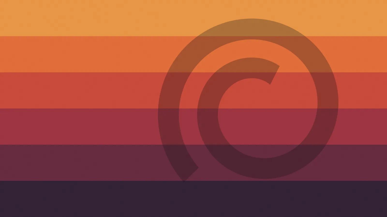 Sunset ghost — Sunset bands, ghost mark.