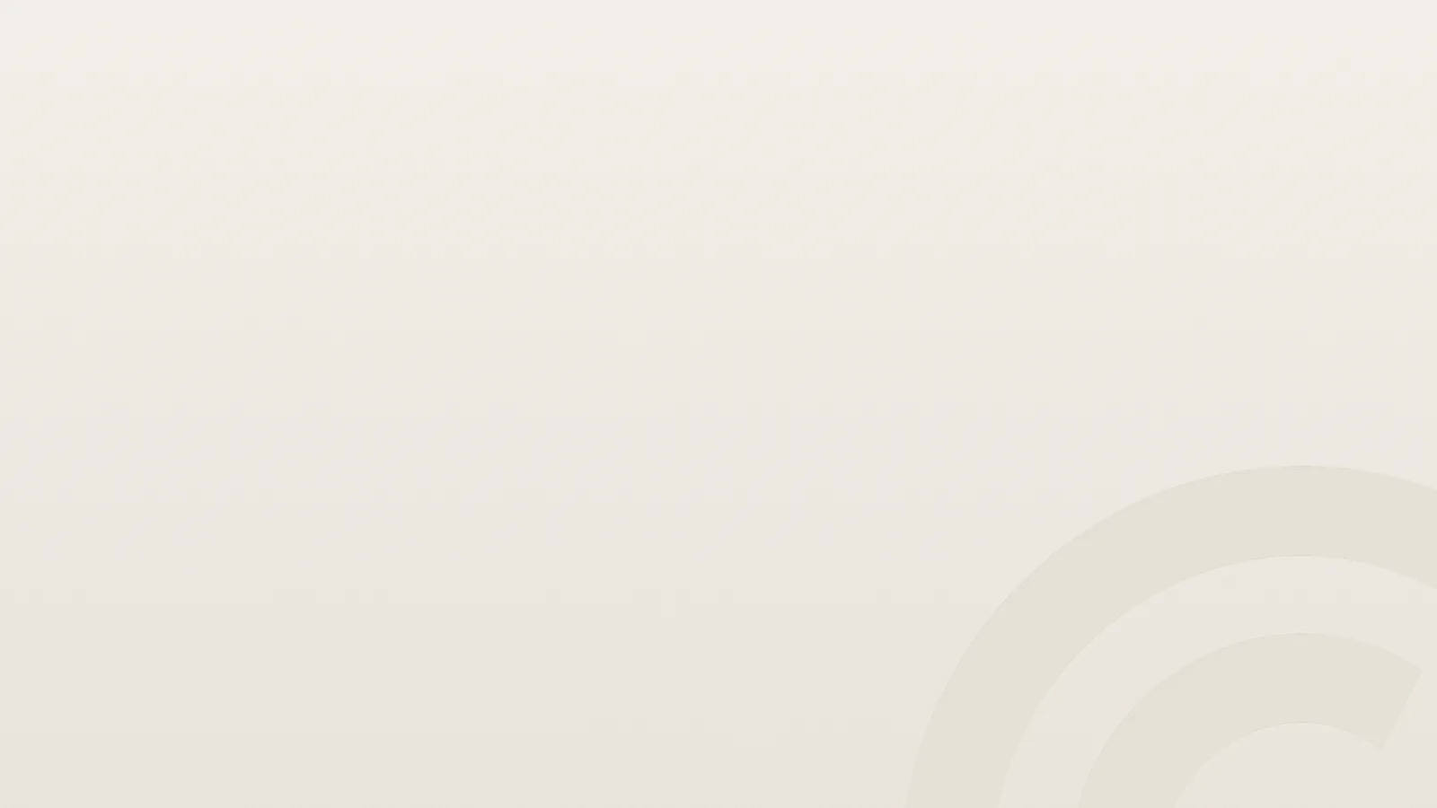 Whisper ivory — A whisper of the arc, ivory. Light mode.